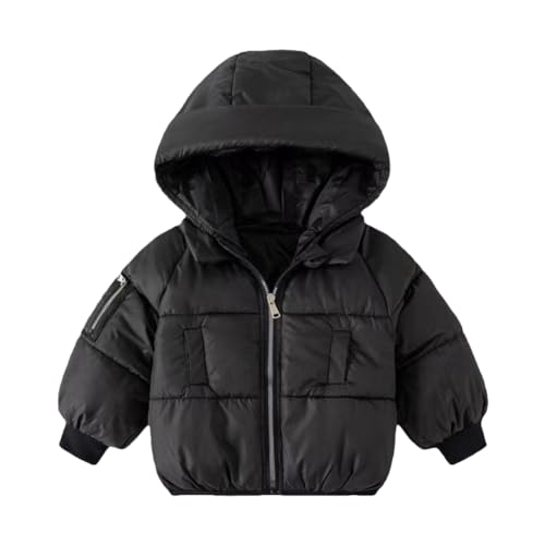 Valcatch Kleinkind Baby Junge Mädchen Winter Daunenmäntel Leichte Daunenjacke mit Reißverschluss mit Kapuze Winddicht Dicke Oberbekleidung für kleine Kinder 1-6 Jahre von Valcatch