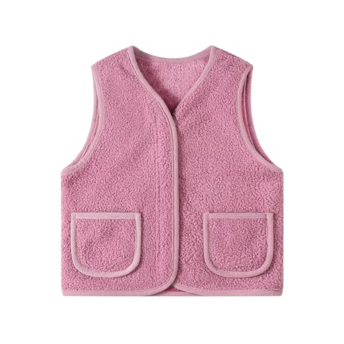 Valcatch Kleinkind Baby Mädchen Fleece Weste Leichte Warme Zip Up Ärmellose Jacke Mit Pocktes Herbst Winter Outwear 6M-5 Jahre von Valcatch