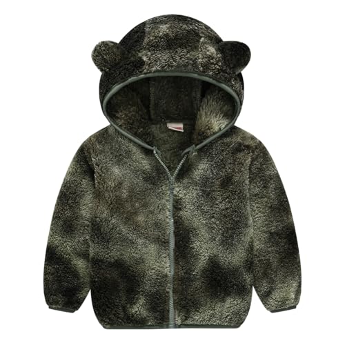 Valcatch Kleinkind Jungen Mädchen Fleecejacke Winter Warm Mantel Kapuzenoberbekleidung Reißverschluss Langarm Dicke Oberbekleidung für den Herbst von Valcatch