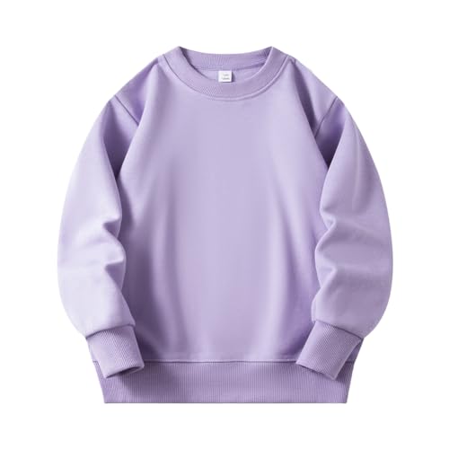 Valcatch Kleinkind Kinder Junge Mädchen Sweatshirt Casual Basic Rundhalsausschnitt Pullover Einfarbig Pullover Langarm Oberteile Schulkleidung von Valcatch