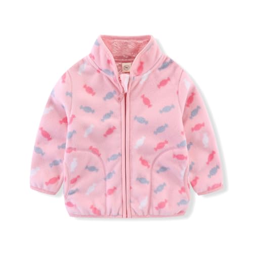 Valcatch Kleinkind Kinder Polar Fleece Warme Jacke Baby Jungen Mädchen Herbst Winter Mantel Warme Strickjacke Oberbekleidung Gefüttert mit langem Plüsch Reißverschluss Sweatshirt-Jacke von Valcatch