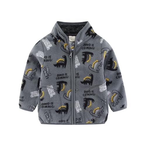 Valcatch Kleinkind Kinder Polar Fleece Warme Jacke Baby Jungen Mädchen Herbst Winter Mantel Warme Strickjacke Oberbekleidung Gefüttert mit langem Plüsch Reißverschluss Sweatshirt-Jacke von Valcatch