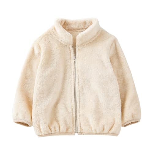 Valcatch Kleinkind Mädchen Jungen Fleecejacke mit Kapuze Kapuze Kapuzenpullover mit Reißverschluss Baby Kinder Flauschige Jacke Warme Strickjacke Oberbekleidung mit süßen Ohren 12M 2T 3T 4T 5T 6T von Valcatch