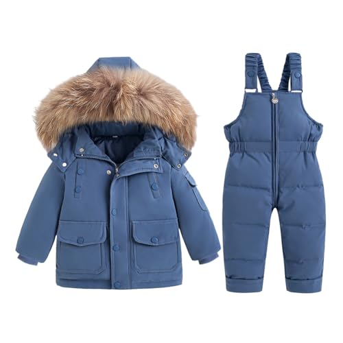 Valcatch Kleinkind Schneeanzüge Kleine Jungen Mädchen Winter 2-teilige Ski Set Daunenjacke & Ski Latzhose Winter Puffer Jacke Jumpsuit von Valcatch