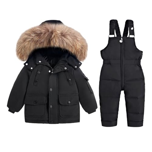 Valcatch Kleinkind Schneeanzüge Kleine Jungen Mädchen Winter 2-teilige Ski Set Daunenjacke & Ski Latzhose Winter Puffer Jacke Jumpsuit Valcatch Kleinkind Schneeanzüge Kleine Jungen Mädchen Winter 2-teilige Ski Set Daunenjacke & Ski Latzhose Winter Puffer Jacke Jumpsuit von Valcatch