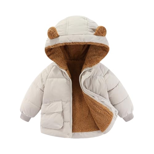 Valcatch Kleinkinder Kinder Fleecejacken Mäntel für Jungen Mädchen Winter Parka Kapuzenpullover Fleece gefütterte Oberbekleidung Kinder Winter Daunenmantel Winddicht Warme Schneejacken von Valcatch