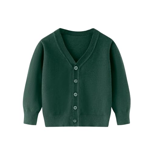 Valcatch Mädchen Basic Cardigan Pullover Knopfleiste Stricken Schuluniform Casual Leichte Strickwaren für Kinder 3-10 Jahre von Valcatch