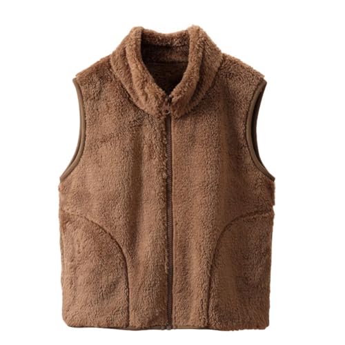 Valcatch Mädchen Jungen Weste mit Reißverschluss mit Tasche, Unisex Kinder warmes weiches Fleece Oberbekleidung Jacke für 4-12 Jahre, leichte solide Farbe Herbst Winter Polar Fleece ärmellose Jacke von Valcatch