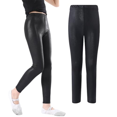 Valcatch Mädchen Kunstleder Leggings Elastische Stretch-Lederhose mit hoher Taille Einfarbige Casual Tanzhose 3-11 Jahre Valcatch Mädchen Kunstleder Leggings Elastische Stretch-Lederhose mit hoher Taille Einfarbige Casual Tanzhose 3-11 Jahre von Valcatch
