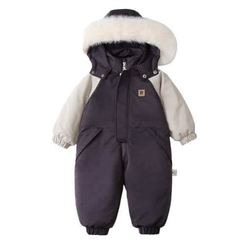 Valcatch Neugeborenes Baby Junge Mädchen Schneeanzug Säugling Langer Parka Mantel Dicker Warmer Kapuzen-Jumpsuit Mantel Winter Outwear 6-24M von Valcatch