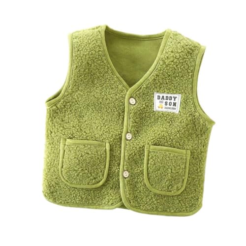 Valcatch kleine Mädchen Jungen Weste Todler Baby Kinder ärmellos Fleece Knopfleiste Dicke Oberbekleidung Jacken Unisex Aufwärmen Herbst Kleidung für 1-8T von Valcatch