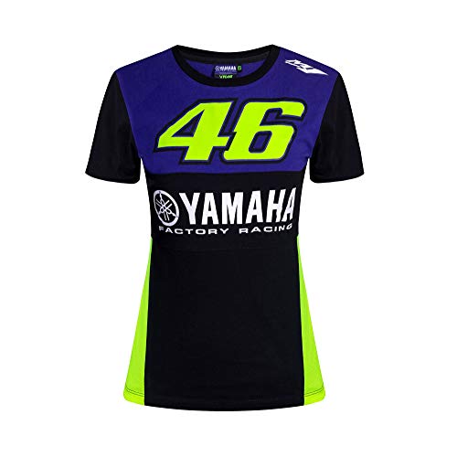 Valentino Rossi Damen Yamaha Dual Racing T-Shirt, Königsblau, M von Valentino Rossi