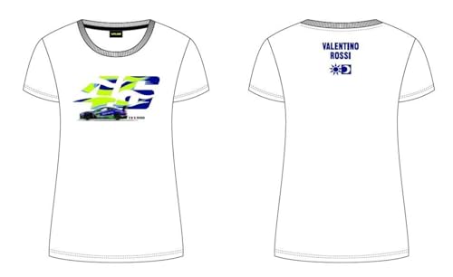 Valentino Rossi Unisex Vr46 Fan T-Shirt, Weiß, XS von Valentino Rossi