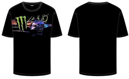 Valentino Rossi Unisex Vr46 Monster Dual Line T-Shirt, Schwarz, L Valentino Rossi Unisex Vr46 Monster Dual Line T-Shirt, Schwarz, L von Valentino Rossi