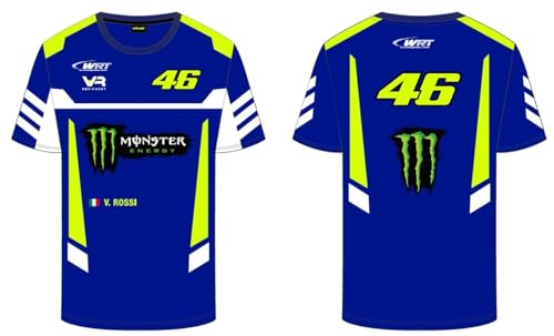 Valentino Rossi Unisex Vr46 Wrt Line T-Shirt, blau, S von Valentino Rossi