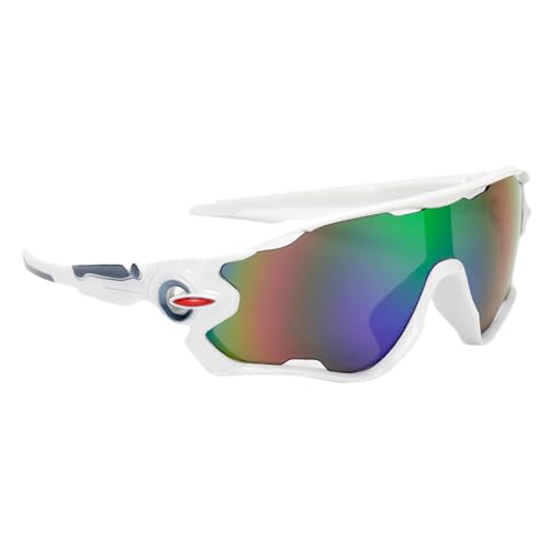 Valicaer Sport Sonnenbrille,Fahrradbrille Sunglasses Schutz Radsportbrillen Schnelle Brille Rave Polarisiert Sonnenbrille Verspiegelt Sportbrille für Herren Damen Fahrrad, MTB,Radsport (Grün) von Valicaer