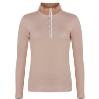 Valiente 2-Tone Pique Thermo Polo Langarm beige von Valiente