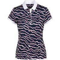 Valiente Druck Halbarm Polo navy von Valiente