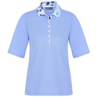Valiente Floral-Druck-Kragen Halbarm Polo hellblau Valiente Floral-Druck-Kragen Halbarm Polo hellblau von Valiente