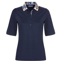 Valiente Floral-Druck-Kragen Halbarm Polo navy Valiente Floral-Druck-Kragen Halbarm Polo navy von Valiente