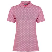 Valiente Punkte-Jaquard Halbarm Polo pink von Valiente