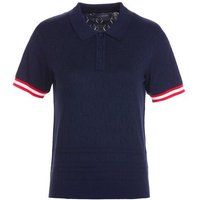 Valiente Strick Jaquard Halbarm Polo navy Valiente Strick Jaquard Halbarm Polo navy von Valiente