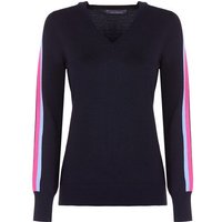 Valiente V-Neck Pullover Strick navy von Valiente