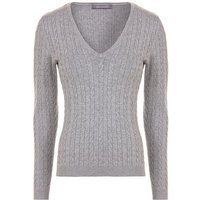 Valiente Zopf Pullover Strick hellgrau melange Valiente Zopf Pullover Strick hellgrau melange von Valiente
