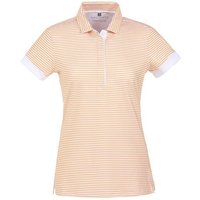 Valiente polo printed stripes Halbarm Polo orange von Valiente