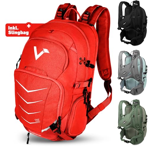 Valkental - Hochwertiger & Nachhaltiger Rucksack mit verstaubaren Hüftgurten | 22L | Inklusive Sling Bag - Geeignet als Wanderrucksack, Trekkingrucksack, Fahrradrucksack & Outdoor Rucksack Valkental - Hochwertiger & Nachhaltiger Rucksack mit verstaubaren Hüftgurten | 22L | Inklusive Sling Bag - Geeignet als Wanderrucksack, Trekkingrucksack, Fahrradrucksack & Outdoor Rucksack von Valkental