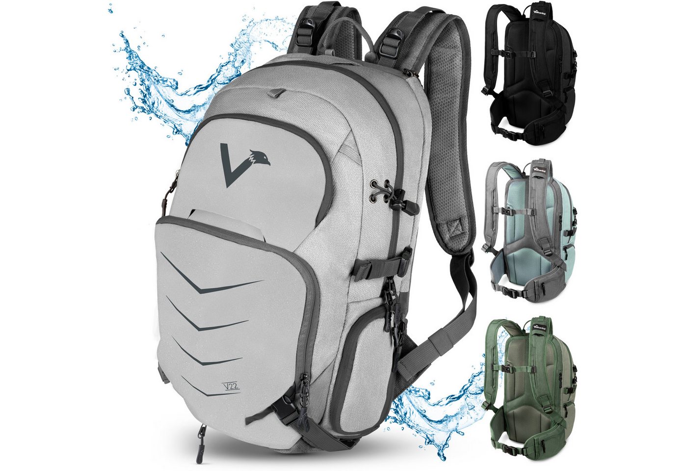 Valkental Wanderrucksack Explorer V22, mit integrierter Frontbag, verstaubaren Hüftgurten & Nassfach Valkental Wanderrucksack Explorer V22, mit integrierter Frontbag, verstaubaren Hüftgurten & Nassfach von Valkental