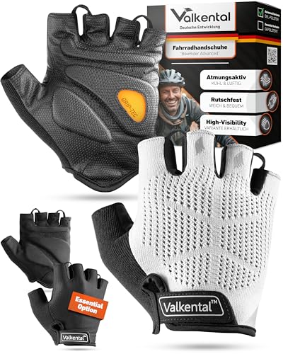Valkental® - Fahrradhandschuhe mit Gel Polsterung | Griffig & Atmungsaktiv | Fahrrad Handschuhe Herren & Damen | Fingerlose Radhandschuhe - MTB/Rennrad/Trekking | Handschuhe Fahrrad Kurz & Leicht Valkental® - Fahrradhandschuhe mit Gel Polsterung | Griffig & Atmungsaktiv | Fahrrad Handschuhe Herren & Damen | Fingerlose Radhandschuhe - MTB/Rennrad/Trekking | Handschuhe Fahrrad Kurz & Leicht von Valkental