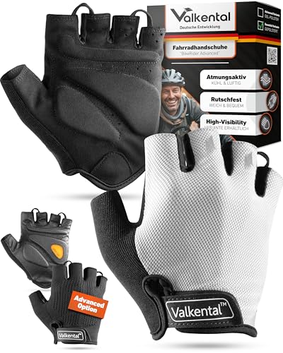 Valkental® - Gepolsterte Fahrradhandschuhe | Weich & Atmungsaktiv | Fahrrad Handschuhe Herren & Damen | Fingerlose Radhandschuhe - MTB/Rennrad/Trekking | Handschuhe Fahrrad Kurz & Leicht Valkental® - Gepolsterte Fahrradhandschuhe | Weich & Atmungsaktiv | Fahrrad Handschuhe Herren & Damen | Fingerlose Radhandschuhe - MTB/Rennrad/Trekking | Handschuhe Fahrrad Kurz & Leicht von Valkental