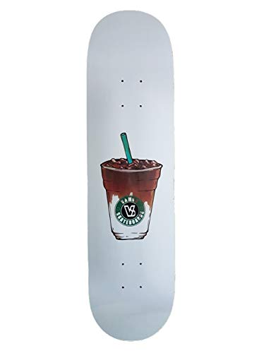 Vamos Skateboards | Coffee Skateboard Deck | 100% Canadian Hardrock Maple | mit Griptape | Diverse Größen (7.75" bis 8.50") (8.25) von Vamos Skateboards