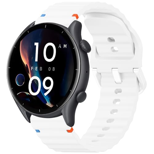 Vancle für Amazfit Armband 22mm Herren Damen, Silikon Ersatzarmband für Amazfit GTR 3/GTR 3 Pro, Amazfit Pace, Amazfit GTR 4, Amazfit Stratos 3 2 2S, Amazfit GTR 2/2e Armbänder mit farbigen Linien Vancle für Amazfit Armband 22mm Herren Damen, Silikon Ersatzarmband für Amazfit GTR 3/GTR 3 Pro, Amazfit Pace, Amazfit GTR 4, Amazfit Stratos 3 2 2S, Amazfit GTR 2/2e Armbänder mit farbigen Linien von Vancle