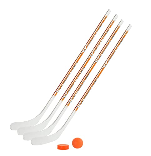 Vancouver Streethockeyschläger-Set Kids 8: 4 Schläger 115cm gerade Kelle & Ball und Puck orange Vancouver Streethockeyschläger-Set Kids 8: 4 Schläger 115cm gerade Kelle & Ball und Puck orange von Vancouver