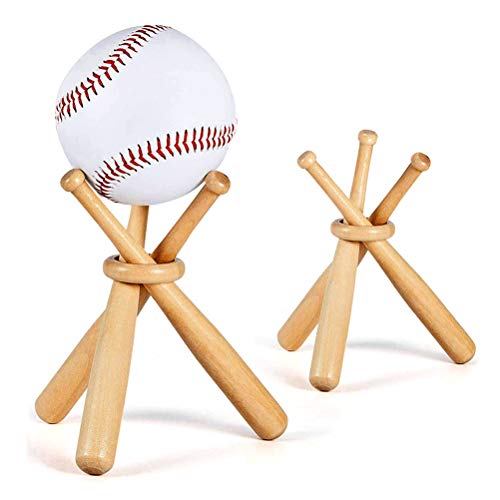 Vankcp 2 Set Baseballständer Ständer Ständer Ständer Baseballschläger Halter mit Holz-Baseballschlägern, 3 Mini-Schläger und Holzkreisen Vankcp 2 Set Baseballständer Ständer Ständer Ständer Baseballschläger Halter mit Holz-Baseballschlägern, 3 Mini-Schläger und Holzkreisen von Vankcp
