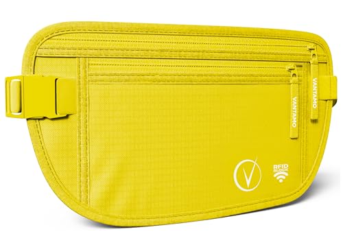 Vantamo Geldgürtel für Reisen, versteckt, RFID-geschützte Taillen-Brieftasche, passend für Reisepass und Telefon mit Abdeckung Vantamo Geldgürtel für Reisen, versteckt, RFID-geschützte Taillen-Brieftasche, passend für Reisepass und Telefon mit Abdeckung von Vantamo