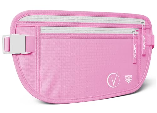 Vantamo Geldgürtel für Reisen, versteckt, RFID-geschützte Taillen-Brieftasche, passend für Reisepass und Telefon mit Abdeckung Vantamo Geldgürtel für Reisen, versteckt, RFID-geschützte Taillen-Brieftasche, passend für Reisepass und Telefon mit Abdeckung von Vantamo