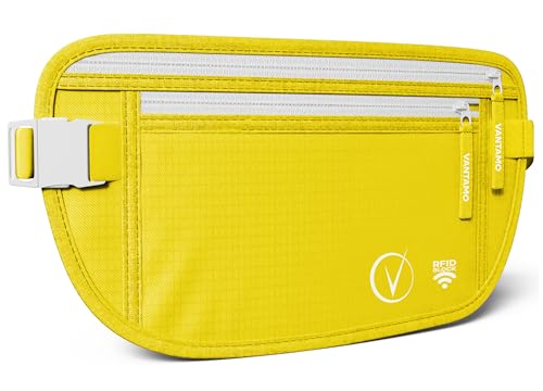 Vantamo Geldgürtel für Reisen, versteckt, RFID-geschützte Taillen-Brieftasche, passend für Reisepass und Telefon mit Abdeckung Vantamo Geldgürtel für Reisen, versteckt, RFID-geschützte Taillen-Brieftasche, passend für Reisepass und Telefon mit Abdeckung von Vantamo