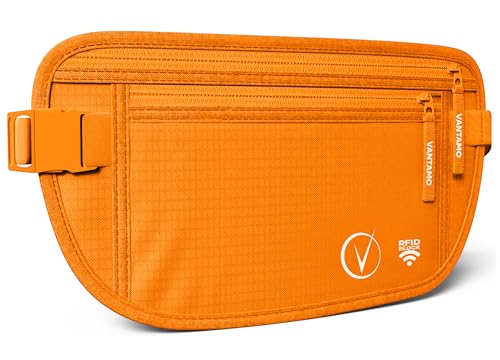 Vantamo Geldgürtel für Reisen, versteckt, RFID-geschützte Taillen-Brieftasche, passend für Reisepass und Telefon mit Abdeckung Vantamo Geldgürtel für Reisen, versteckt, RFID-geschützte Taillen-Brieftasche, passend für Reisepass und Telefon mit Abdeckung von Vantamo