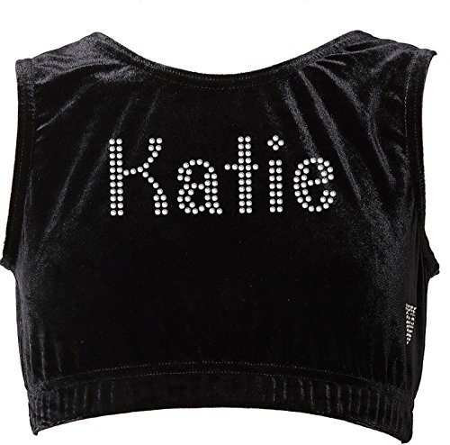 CrystalsRus Varsany Personalisiertes Gymnastik-Top, hoher Hals, Samt, Tanz, Sportbekleidung, Regenbeau-Bewegungen, Workout, Ballett, Gymnastik, bauchfreies Top für Mädchen CrystalsRus Varsany Personalisiertes Gymnastik-Top, hoher Hals, Samt, Tanz, Sportbekleidung, Regenbeau-Bewegungen, Workout, Ballett, Gymnastik, bauchfreies Top für Mädchen von Varsany