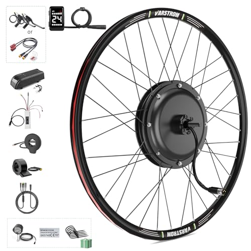 Varstrom Rear Hub 48V 1000W Ebike Kit Hinterrad - Brushless & Gearless Nabenmotor Kit mit DZ40 LCD Display, Ebike Conversion Kit Hinterradmotor passend für 27,5 Zoll Varstrom Rear Hub 48V 1000W Ebike Kit Hinterrad - Brushless & Gearless Nabenmotor Kit mit DZ40 LCD Display, Ebike Conversion Kit Hinterradmotor passend für 27,5 Zoll von Varstrom