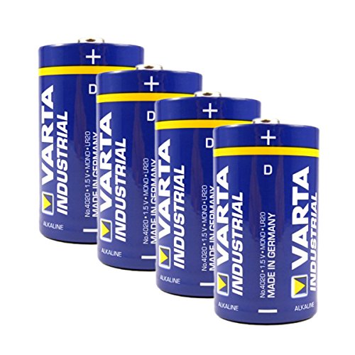 Varta Batterie 4er-Pack Varta Industrial 4020 Alkaline Mono D / LR20 / MN1300, 481386 von Varta