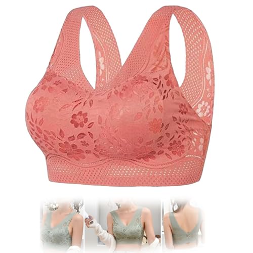 Varyhoone 2024 New Women's Orthopedic Anti-Sagging Bra,Posture Correcting Bra for Seniors,Breathable Push Up Bra (M,Red) von Varyhoone