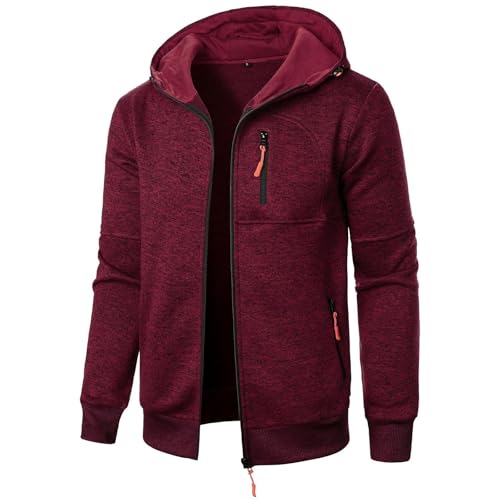 Angebote Des Tages Heute Blitzangebote Sweatjacke Einfarbig Zipper Kapuzenjacke Langarm Warm Kordelzug Hoodie Mit Kapuze Casual Outdoor Sweatjacke Winter Übergangsjacke Outdoor Jacken Für Herren von Vasreyy