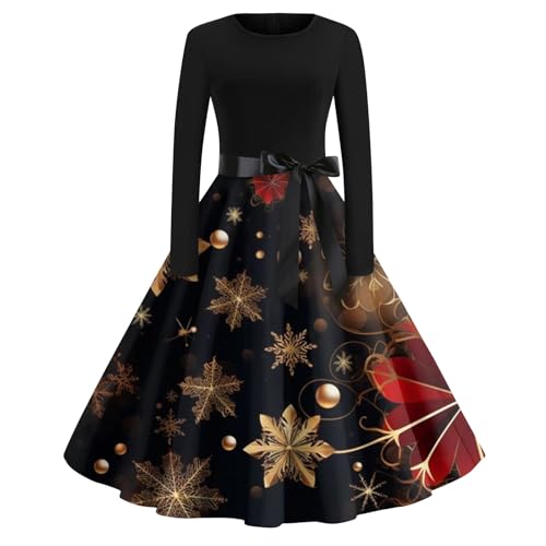 Meine Bestellungen Anzeigen Longpullover Für Damen Weihnacht Damen Kleid Ugly Christmas Sweaterkleid Langarm Weihnachtlich Bedruckt Partykleid Karneval Und Bow Belt Kleid Kleid Weihnachten Damen von Vasreyy