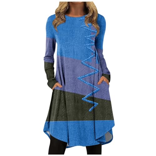 Vasreyy Damen Pulloverkleid Sexy Kleid Winter Damen Strickkleid Weihnachten Damen Korsett Kleid Damen Hijab Kleid 60Er Jahre Kleider Damen Kleider Sommer PiratenkostüM Damen Kleid (Blau, L) von Vasreyy