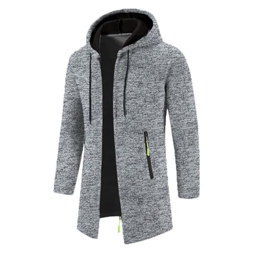 Vasreyy Damenmode Sale Übergangsjacke Herren Stehkragen Strickjacke Einfarbig Pilotenjacke Mit Reißverschluss Cardigan Sportjacke Dünne Fleecejacke Kurtka Wiosenna Męska Bomberka (Light Gray, M) von Vasreyy