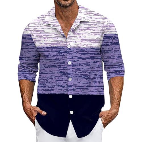 Vasreyy Disco kostüm Herren Blanket Hoodie Herren Pullover v Ausschnitt Business Hemd Herren Männer T-Shirt Oktoberfest Herren Hemd Y2k Tops Sport T Shirt Trainingsjacke Herren Hässliche (L, Purple) von Vasreyy